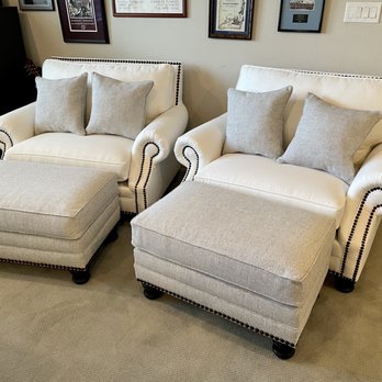 I & A Quality Upholstery - From old school brown/gold to this with all the nail heads. I just provided the material. - Furniture Reupholstery Near Me I & A Quality Upholstery - From old school brown/gold to this with all the nail heads. I just provided the material. - Furniture Reupholstery Near Me
