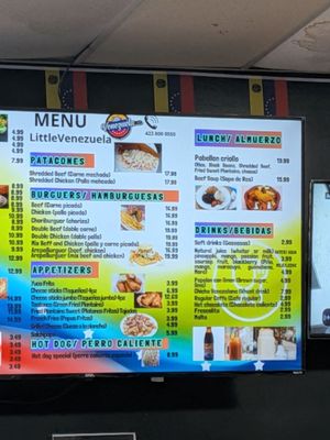 Menu photo 1 Little Venezuela Restaurant Chattanooga, TN