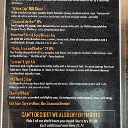 Beer menu Beer menu