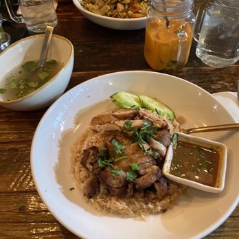 Wild Rose Northern Thai Eats - Kow Gai Tod and Curry Basil Noodles - Thai Near Me - Bend, Oregon