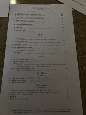 Menu photo 2 Blarney Stone Pub Berkley, MI
