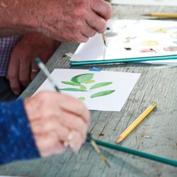 Addie & Elsa Workshops - Painting together.