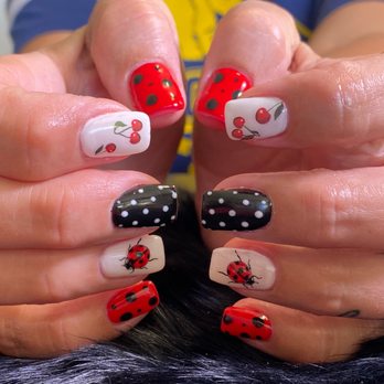 Color Me Rad - Cherries + ladybugs - Nail Technicians Near Me Color Me Rad - Cherries + ladybugs - Nail Technicians Near Me