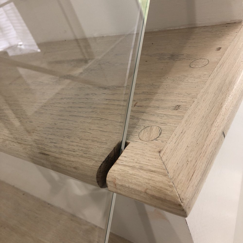 Long Island Storefronts - They cut into my wood floors to try to make the railing fit. Unbelievable - Glass & Mirrors Near Me - Shirley, New York Long Island Storefronts - They cut into my wood floors to try to make the railing fit. Unbelievable - Glass & Mirrors Near Me - Shirley, New York