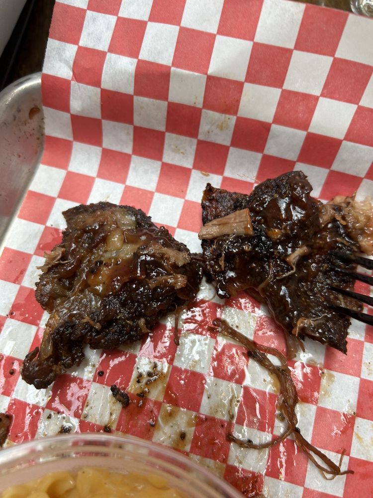 Food from Guy Fieri's Smokehouse