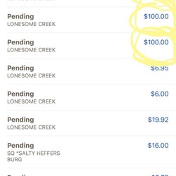 Lonesome Creek Store - Fraudulent charges
