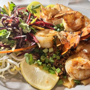 Poor Calvin's - Pad Thai Tiger Shrimp and Half Lobster Tail - Asian Fusion Near Me - Atlanta, Georgia Poor Calvin's - Pad Thai Tiger Shrimp and Half Lobster Tail - Asian Fusion Near Me - Atlanta, Georgia