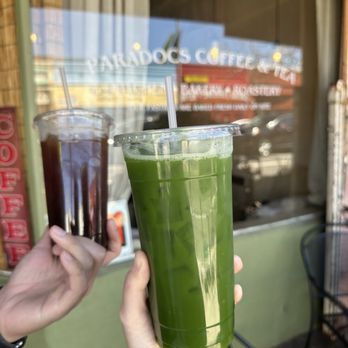 Paradocs Coffee and Tea - Iced blueberry matcha and americano - Coffee & Tea Near Me - Los Angeles, California