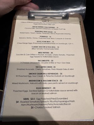 Menu photo 1 Miss Carter Cafe Sydney, NSW