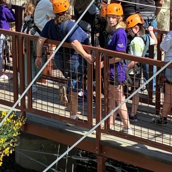 Quarry Park Adventures - In line for the 60 foot zip line - Amusement Parks Near Me - Rocklin, California Quarry Park Adventures - In line for the 60 foot zip line - Amusement Parks Near Me - Rocklin, California