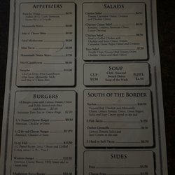 Crescent Lake Inn - Menu rear