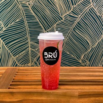 Bru Tea Cafe - Strawberry Lime Sparkling - Bubble Tea Near Me - Elk Grove, California Bru Tea Cafe - Strawberry Lime Sparkling - Bubble Tea Near Me - Elk Grove, California