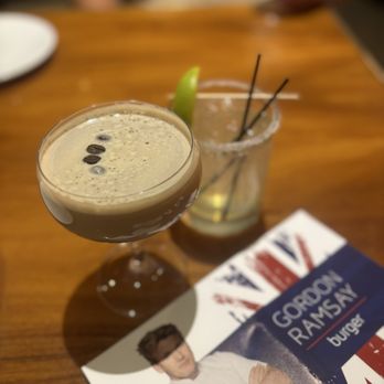 Gordon Ramsay Burger Las Vegas - Espresso Martini and Margarita on the Rocks - Burgers Near Me - Las Vegas, Nevada Gordon Ramsay Burger Las Vegas - Espresso Martini and Margarita on the Rocks - Burgers Near Me - Las Vegas, Nevada