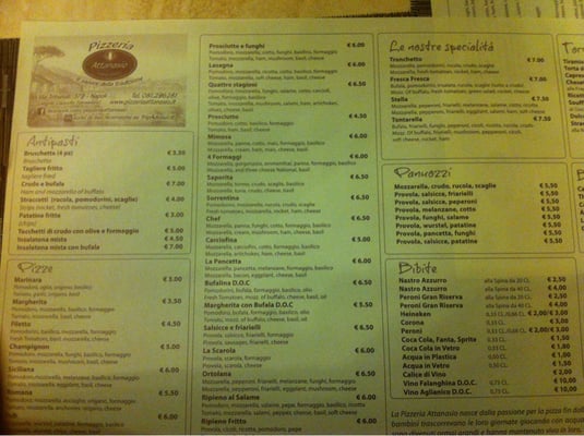 Menu photo 3 Pizzeria Attanasio Naples, NA
