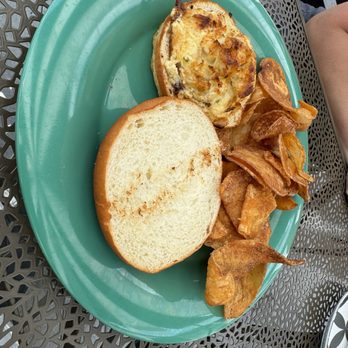 Flinchy's - Crabcake, somewhat dry, no sauce. Coulda used more flavor. - New American Near Me - Camp Hill, Pennsylvania