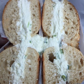 Bagels and Beyond - Toasted everything bagel with scallion cream cheese - Bagels Near Me - Brooklyn, New York