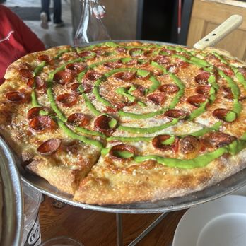 OTTO - Large Pesto Cup & Char Pepperoni - Pizza Near Me - Brookline, Massachusetts
