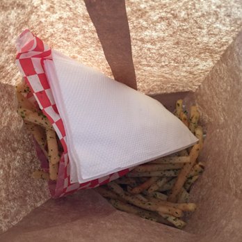 Katsu Burger - Nori Fries to Go (they fell out of the bag into the brown paper bag) - Japanese Near Me - Seattle, Washington Katsu Burger - Nori Fries to Go (they fell out of the bag into the brown paper bag) - Japanese Near Me - Seattle, Washington