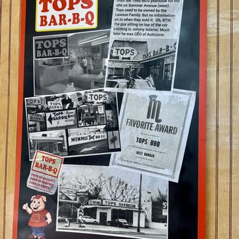Tops Bar-B-Q - ows a variety of advertisements - Sandwiches Near Me - Memphis, Tennessee Tops Bar-B-Q - ows a variety of advertisements - Sandwiches Near Me - Memphis, Tennessee