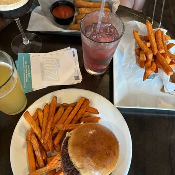 The Library on Carson - Impossible burger, sweet potato fries, mozz sticks - Bars Near Me - Pittsburgh, Pennsylvania