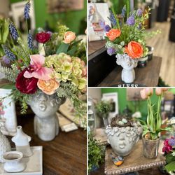 Benjamin's Flowers and Gifts - Botanical pot heads