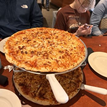 PizzaWest - Large Specialty Hawaiian top, Carnivore below - Pizza Near Me - La Vista, Nebraska