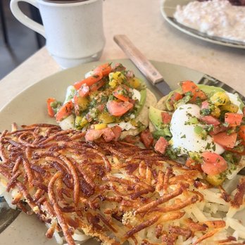 The Slider Cafe - Eggs LaConner with homemade mango salsa - American Near Me - La Conner, Washington The Slider Cafe - Eggs LaConner with homemade mango salsa - American Near Me - La Conner, Washington