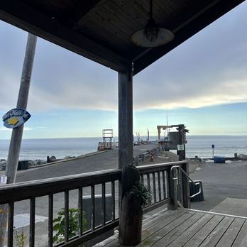 Arena Cove - View of Arena Cove from  point arena pizza - Landmarks & Historical Buildings Near Me - Point Arena, California