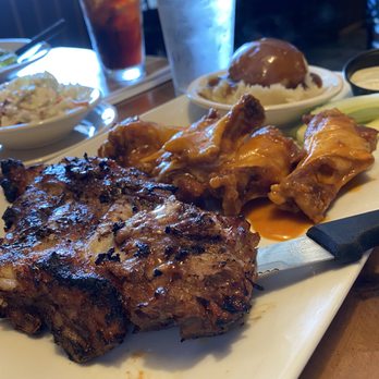 Alex's Place - Combo two meats - rib and buffalo wings with mashed potatoes - Steakhouses Near Me - Batavia, New York