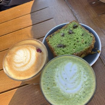 Cafe Smitten - Match and chai tea lattes, pistachio bread - Breakfast & Brunch Near Me - Bakersfield, California