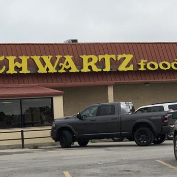 Schwartz Food Store - cars parked in front of the store - Grocery Near Me - Goldthwaite, Texas Schwartz Food Store - cars parked in front of the store - Grocery Near Me - Goldthwaite, Texas