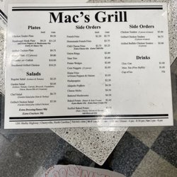 Mac's Grill - Menu