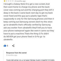 G-Fix & Accessories - This one Russian guy messed up my phone and pretend like he doesn't know me on the review