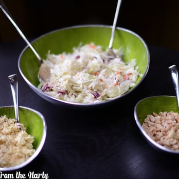 Linda's Luncheonette - Catering - shredded cabbage ramen salad with a vinaigrette dressing. - Food Trucks Near Me Linda's Luncheonette - Catering - shredded cabbage ramen salad with a vinaigrette dressing. - Food Trucks Near Me