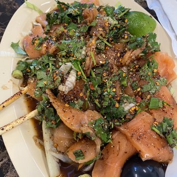 LA Kitchen - No words to describe how delicious this dish is, you just have to try it (Salmon laab) - Chinese Near Me - Fresno, California