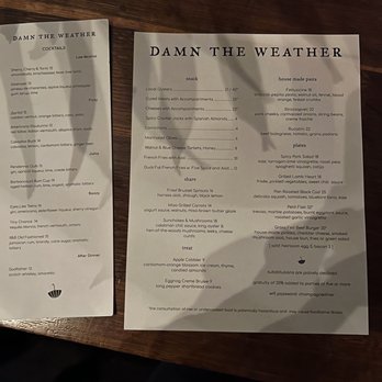 Damn the Weather - Menu - Cocktail Bars Near Me - Seattle, Washington Damn the Weather - Menu - Cocktail Bars Near Me - Seattle, Washington