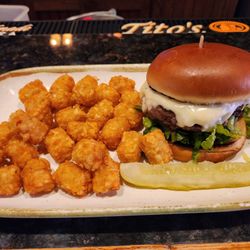 Tavern Burger with no tomatoes .