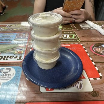 Runts Bar-B-Q & Grill - Tower of ranch dressing - Barbeque Near Me - Muskogee, Oklahoma