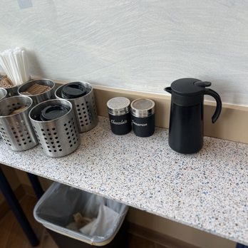 Tandem Coffee & Wine - Nice little section with lids, cinnamon and chocolate powder, straws, etc... - Breakfast & Brunch Near Me - Sacramento, California Tandem Coffee & Wine - Nice little section with lids, cinnamon and chocolate powder, straws, etc... - Breakfast & Brunch Near Me - Sacramento, California