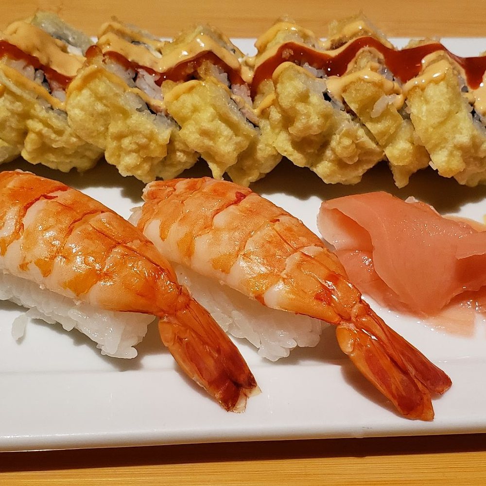 Zen Sushi - California sun and shrimp nigiri - Sushi Bars Near Me - Dallas, Texas Zen Sushi - California sun and shrimp nigiri - Sushi Bars Near Me - Dallas, Texas