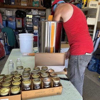 SoCal Bee Removal and Relocation - Getting the frames in the spinner to extract the honey from the wax - Pest Control Near Me - Vista, California SoCal Bee Removal and Relocation - Getting the frames in the spinner to extract the honey from the wax - Pest Control Near Me - Vista, California