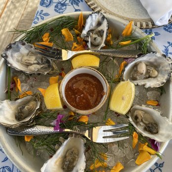 Cafe Santorini - Oysters - sweet and slight brine taste. Delicious and no stomachache :) - Italian Near Me - Pasadena, California Cafe Santorini - Oysters - sweet and slight brine taste. Delicious and no stomachache :) - Italian Near Me - Pasadena, California