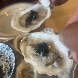 Oysters with a hit of caviar