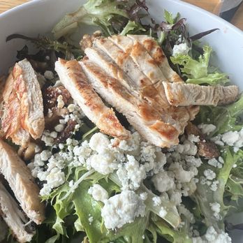 Row - Grilled Chicken Salad - greens, gorgonzola, caramelized walnuts, raspberry vinaigrette - New American Near Me - Olympia, Washington