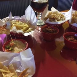 Fuzzy's Taco Shop - Chips, cheese and salsa.