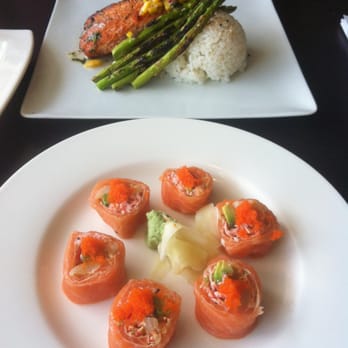 Sushi Fever - Grilled Salmon at the top, lower dish is the "Vegas." Yummmmmmmmmy!!!! - Japanese Near Me - Cedar Park, Texas Sushi Fever - Grilled Salmon at the top, lower dish is the "Vegas." Yummmmmmmmmy!!!! - Japanese Near Me - Cedar Park, Texas
