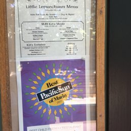 Kids menu