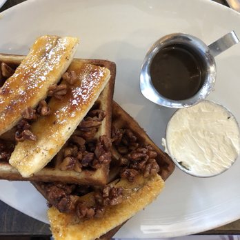 Standard Service - Heath - Banana- Butter Pecan Waffles - New American Near Me - Heath, Texas Standard Service - Heath - Banana- Butter Pecan Waffles - New American Near Me - Heath, Texas