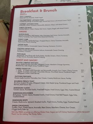 Menu photo 1 The Thirsty Palms Palm Springs, CA Menu photo 1 The Thirsty Palms Palm Springs, CA