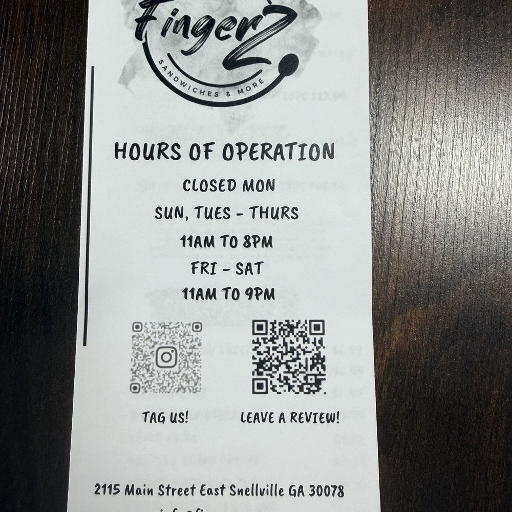 Fingerz - Menu - Soul Food Near Me - Snellville, Georgia